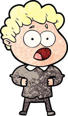 cartoon man gasping in surprise