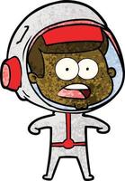 cartoon surprised astronaut vector