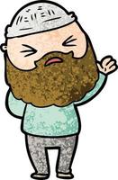 cartoon man with beard vector