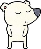 happy cartoon polar bear vector