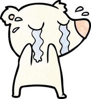 cartoon crying polar bear vector