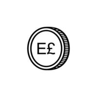 Egypt Currency Icon Symbol, Egyptian Pound, EGP. Vector Illustration