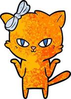 cute cartoon cat vector