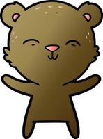 personaje de dibujos animados de oso vector