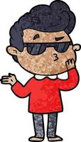 cartoon cool guy vector