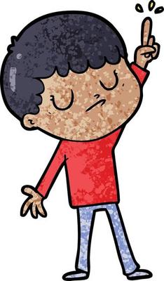cartoon grumpy boy