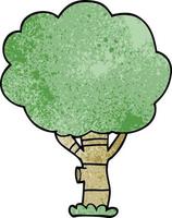 cartoon doodle tree vector