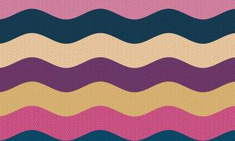 Background of knitted pattern with colored stripes vector