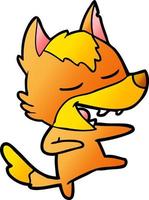 fox cartoon character vector