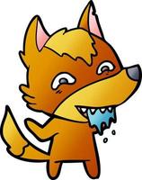 fox cartoon character vector