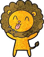 happy cartoon lion vector