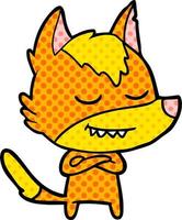 fox cartoon character vector