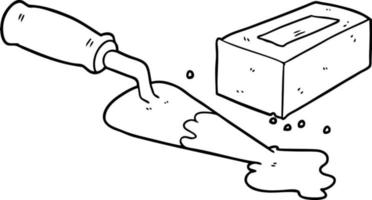 dibujos animados de colocación de ladrillos vector