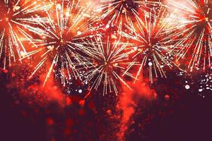 Abstract background. Fireworks circle blur. Colorful in celebration photo