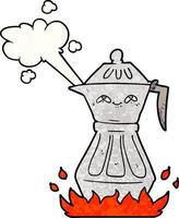 cartoon coffee pot vector