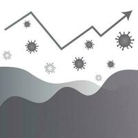 Generic virus case number chart vector illustration graphic background