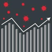 Generic virus case number chart vector illustration graphic background