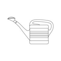 Watering Can Outline Icon Illustration on White Background vector