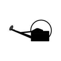 Watering Can Silhouette. Black and White Icon Design Elements on Isolated White Background vector