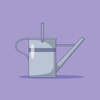 Watering Can Vector Icon Illustration with Outline for Design Element, Clip Art, Web, Landing page, Sticker, Banner. Flat Cartoon Style