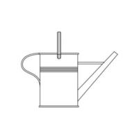 Watering Can Outline Icon Illustration on White Background vector