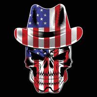 american flag with skull vector