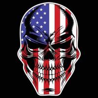 american flag with skull vector