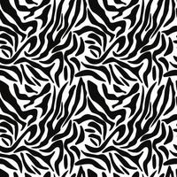 Seamless pattern with tiger ornament. Tiger, jaguar, leopard, cheetah, panther fur. Black and white seamless camouflage background. Vector pattern of tiger skin.