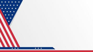 blank white background with american flag elements vector