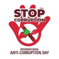 International Anti Corruption Day Illustration vector