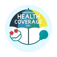 Universal Health Coverage Day International vector