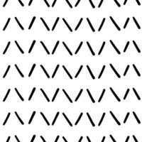 patrón geométrico simple dibujado a mano. líneas abstractas, rayas en blanco y negro. vector