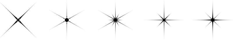 Sparkle star icon collection design element vector