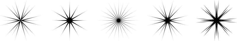 Sparkle star icon collection design element vector