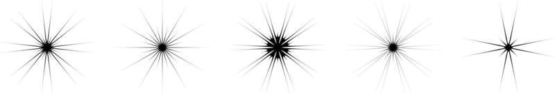 Sparkle star icon collection design element vector