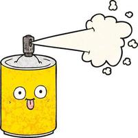 cartoon aerosol spray can vector