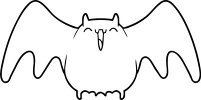 spooky cartoon bat vector