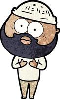 cartoon bearded man vector