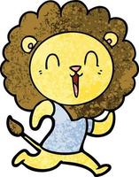 laughing lion cartoon vector