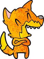 fox cartoon character vector