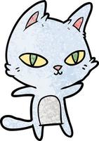 cartoon cat staring vector