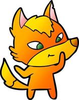 fox cartoon character vector