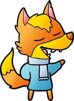 fox cartoon character vector