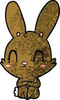 cute cartoon rabbit vector