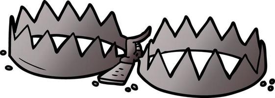 cartoon bear trap vector