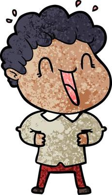 cartoon happy man