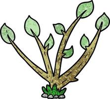 cartoon sprouting plant vector