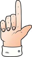 cartoon pointing hand vector