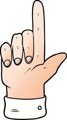 cartoon pointing hand