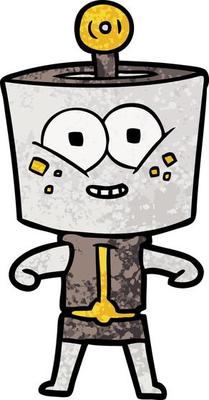 happy cartoon robot